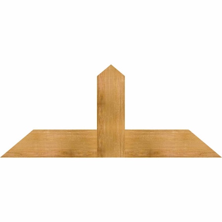 Ekena Millwork Portland Rough Sawn Timber Gable Bracket, Western Red Cedar, 48"W x 20"H x 2"D x 6"F, 10/12 Pitch GBW048X20X0206POR00RWR